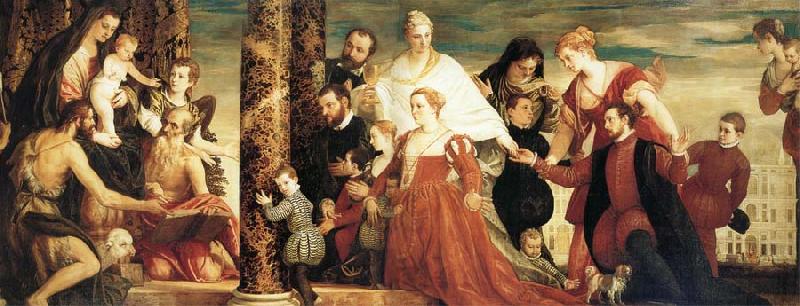 Paolo  Veronese The Madonna of the house of Coccina Sweden oil painting art